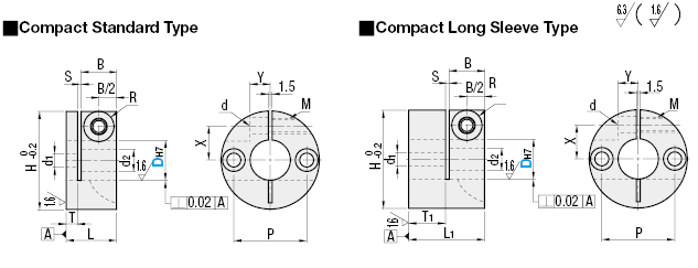 Shaft Supports, Compact Slit, Long Type:Related Image
