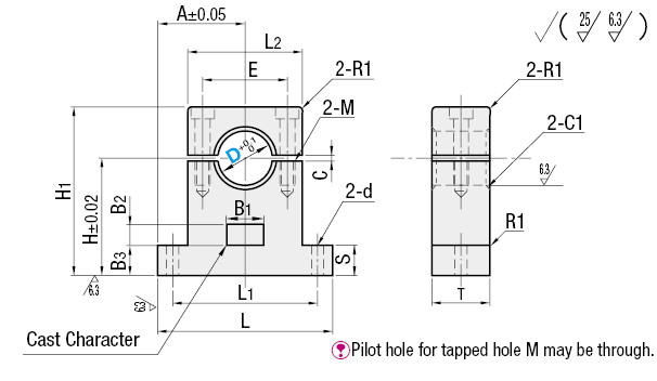 Shaft Supports - Casting, T - Shaped, Split:Related Image