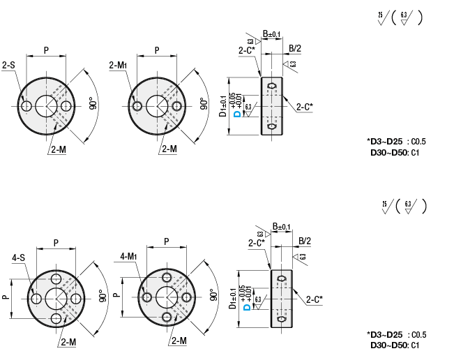 Shaft Collars - Set Screw, with 2 Holes:Related Image