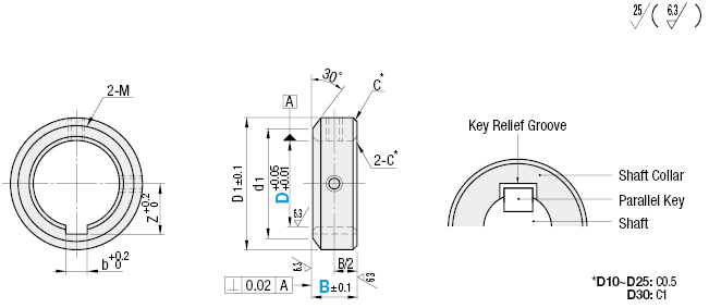 Shaft Collars - With Key Groove, Set Screw:Related Image