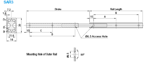 Slide Rails - Aluminum Alloy, Three Step Slide:Related Image