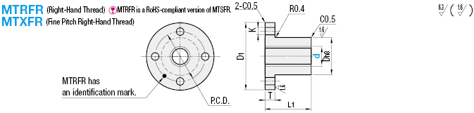 Lead Screw Nuts - Fine Pitch Flanged Nut:Related Image