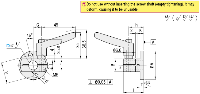 Stop Plates for Lead Screws - Round, Flanged:Related Image