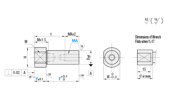 Cantilever Shafts - Bolt Mount Type - Tapped End:Related Image
