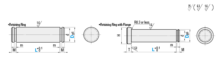 Roller Follower Pins - Retaining Ring:Related Image