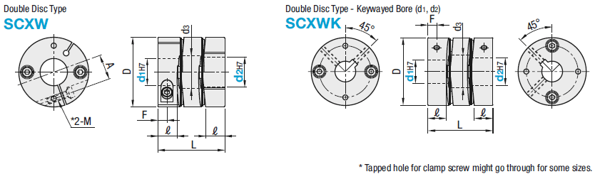 Couplings - High Positioning Accuracy Disc, Clamping / Keyway:Related Image