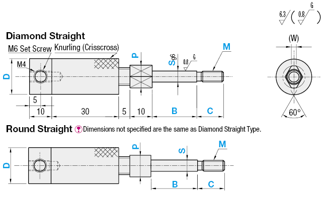 Slot Pins for Inspection Jigs - Clamp Design - Staight and Taper and Type:Related Image