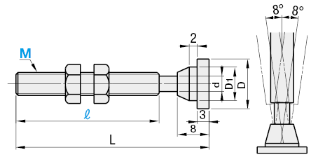 Clamp Components Items - Metal Threaded Heads for Clamps, Swivel Type:Related Image