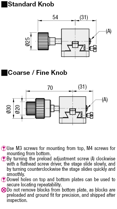 X-Axis Stages - Dovetail Groove, Rack&Pinion, Long Stroke, Multiple Blocks:Related Image