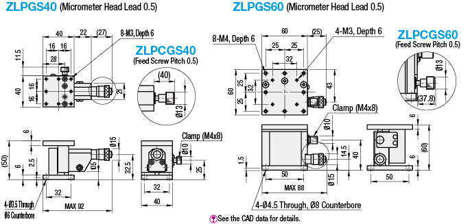 [High Precision] Z-Axis Stages - Cross Roller - Horizontal Surface:Related Image