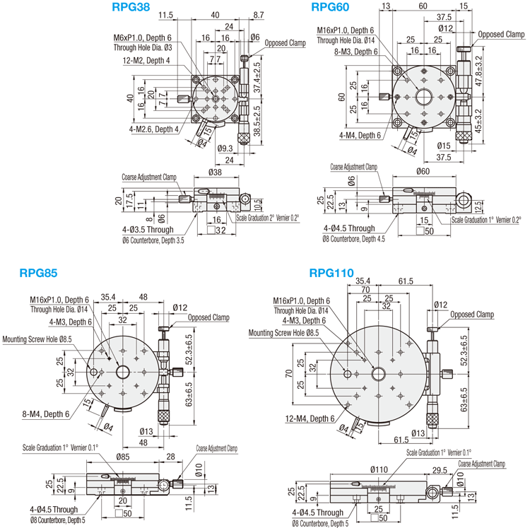 [High Precision] Rotary Stages - Micrometer Head:Related Image