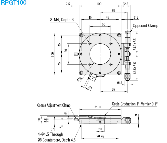 Revolving Stages - Micrometer Head, Thru Hole:Related Image