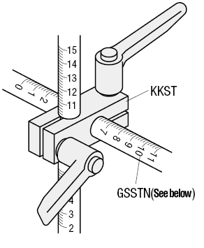 Strut Clamps - With Clamp Lever, Perpendicular Configuration, Same Diameter:Related Image