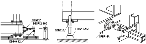 Flanged Brackets - Square Round:Related Image