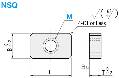 Rectangular Nuts - with Threaded Hole:Related Image