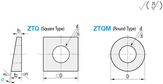 Tapered Washers (Square):Related Image