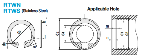 Retaining Rings - Internal, C-Type:Related Image