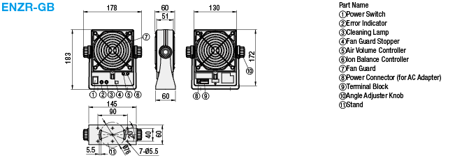 Ionizers - Medium Sized DC Fan Type:Related Image