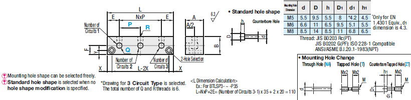 Terminial Blocks - Hydraulic, Outlets 2 Sides, No Inlets, Vertical / Horizontal Mounting:Related Image