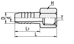 Fittings for Hoses - Nipples, Tapped / Barbed:Related Image