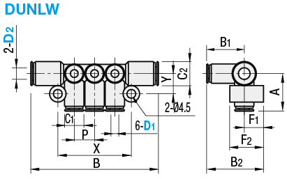 One-Touch Couplings - Manifold, Triple Double Type:Related Image