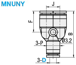Miniature One-Touch Couplings - Union Y:Related Image