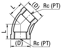 Low Pressure Pipe Fittings - 45 Deg. Elbow:Related Image