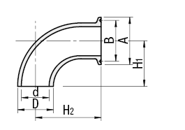 Sanitary Pipe Fittings - Ferrule One End, Welded Elbow:Related Image