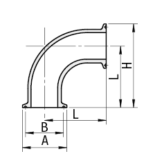 Sanitary Pipe Fittings - Ferrule Both Ends, Elbow:Related Image