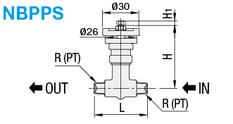 Needle Valve with PT Male Threads, Stainless Steel:Related Image