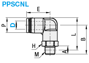 One-Touch Couplings for Clean Applications - 90 Deg. Elbow, Stainless Thread:Related Image