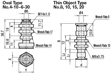 Vacuum Fittings - Oval / Thin Object, Fixed, K-Shape:Related Image