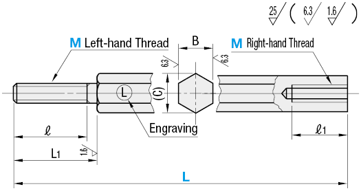 Rod End Coupling Rods - Threaded, Tapped:Related Image
