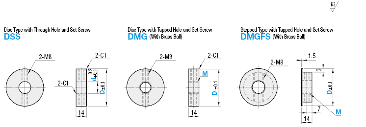 Switch Flags - Setscrew, Flat with Tapped Hole:Related Image