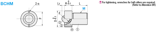 Ball Rollers - Round Head, Stud Type:Related Image