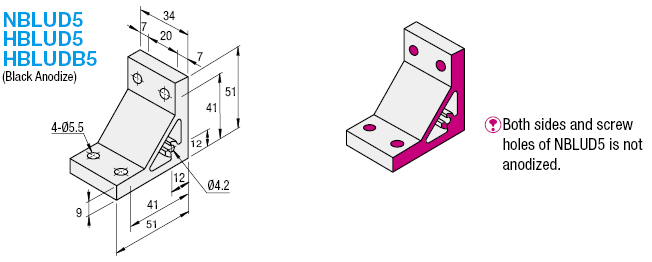 Brackets - 5 Series, Ultra Thick Brackets, 2 Slots:Related Image