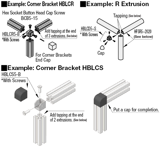 Brackets - 5 Series, Corner Bracket Set, R Type:Related Image