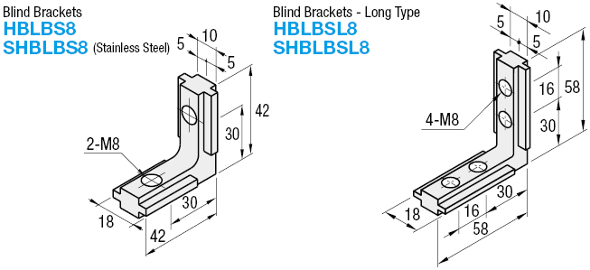 Brackets - 8 Series, Blind Brackets:Related Image