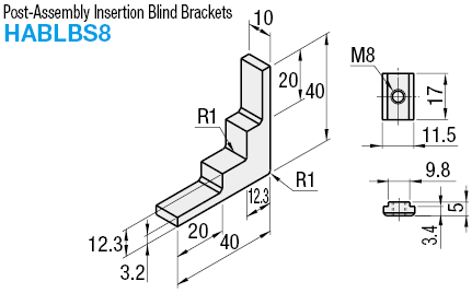Post-Assembly Blind Brackets - 8 Series:Related Image
