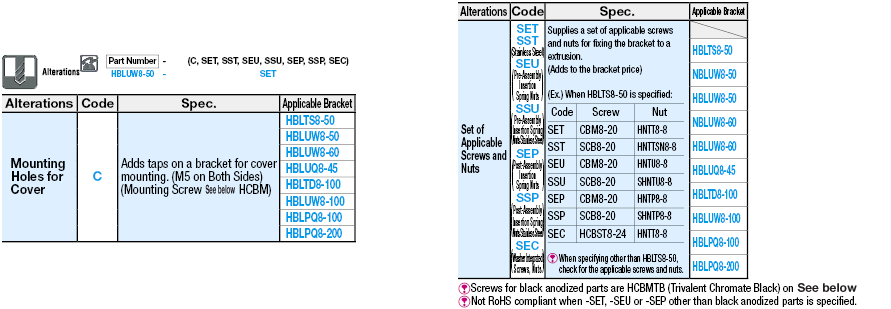 Brackets - 8-45 Series, Base 60:Related Image
