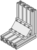 Brackets for Heavy Load Frames - 80mm / 160mm For Square Aluminum Frames:Related Image