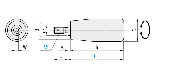 Revolving Grips - Hexagonal Socket Head:Related Image