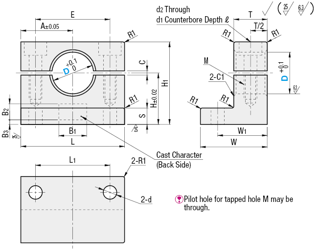 Shaft Supports - Casting, L - Shaped, Split:Related Image
