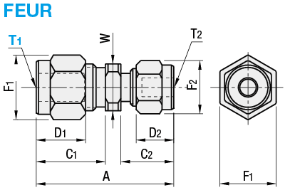 Fluororesin Couplings - Stepped Unions:Related Image