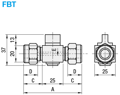 Fluororesin Couplings - 2 Way Valve:Related Image