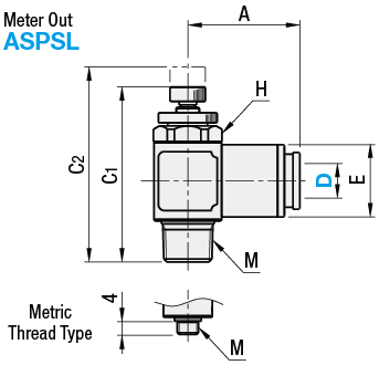 Flow Rate Control Valves - 90 Deg. Elbow, Stainless Steel:Related Image