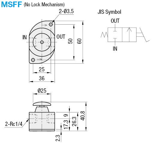 Switch Valves - Foot Operated, 2-Port Type:Related Image