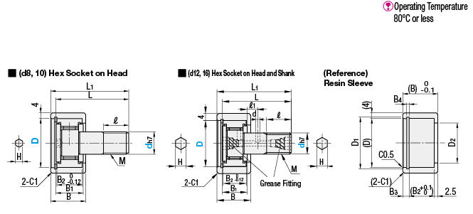 Resin Cam Followers - Retaining Ring, Flat:Related Image