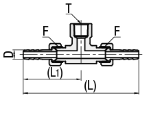 Fittings for Hoses - Tee, Threaded / Barbed:Related Image