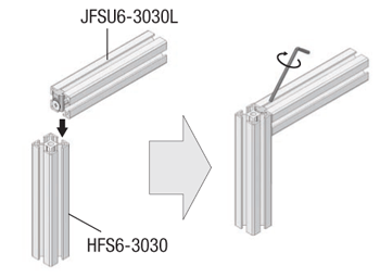 Aluminum Extrusions - 6 Series, Base 30, with Simple Joint pre-Assembled:Related Image